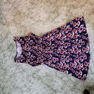 Bouncy Floral Sleeveless Dress with a snitched waist.